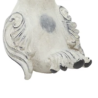 Tan Stone Country Garden Bird Sculpture Set