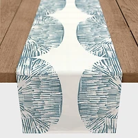 90" Abstract Shell Shape Cotton Twill Runner