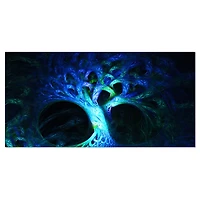 Designart - Magical Blue Psychedelic Tree - Oversized Abstract Canvas Art Print