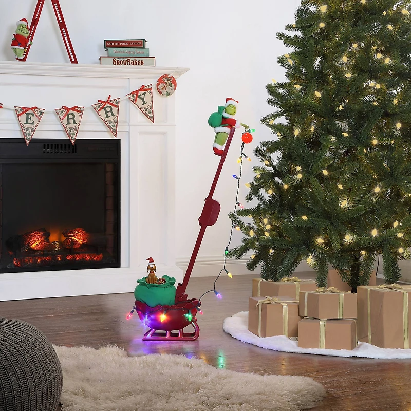 Mr. Christmas 35.5" Grinch's Animated Utility Sleigh