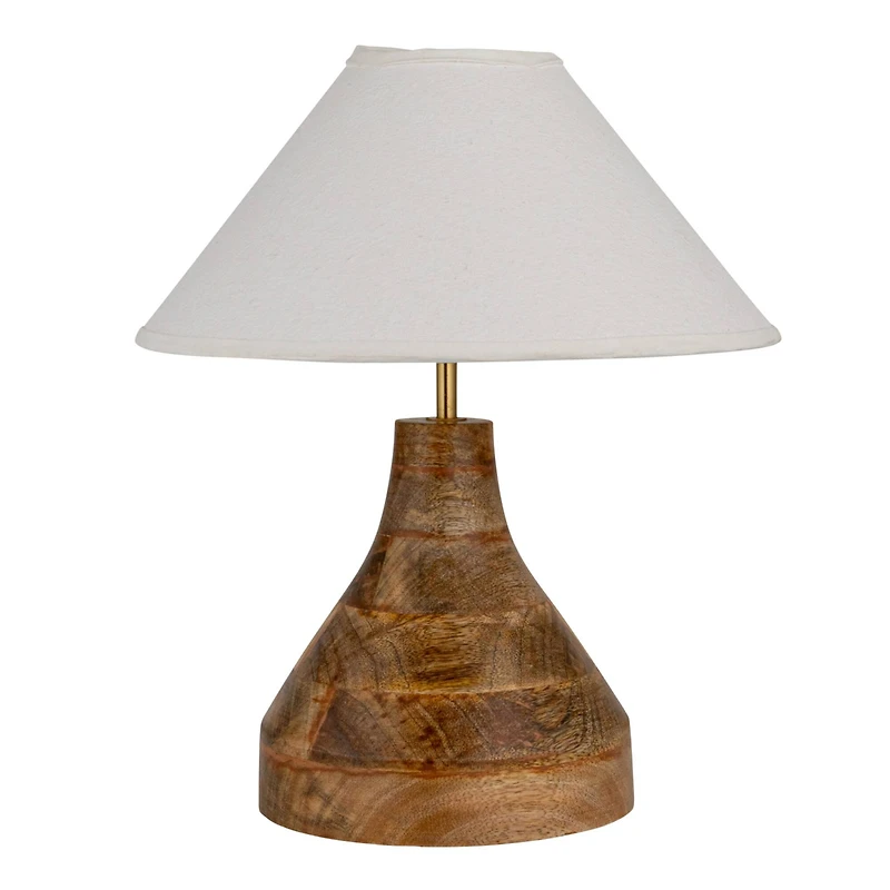 Hello Honey® 15.75" Natural Artisanal Aura Mango Wood Table Lamp