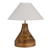 Hello Honey® 15.75" Natural Artisanal Aura Mango Wood Table Lamp
