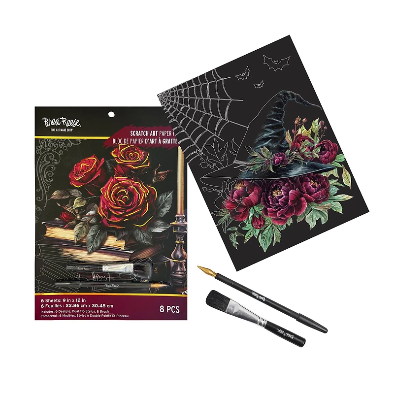 Brea Reese™ 9" x 12" Witching Hour Scratch Art Paper Pad