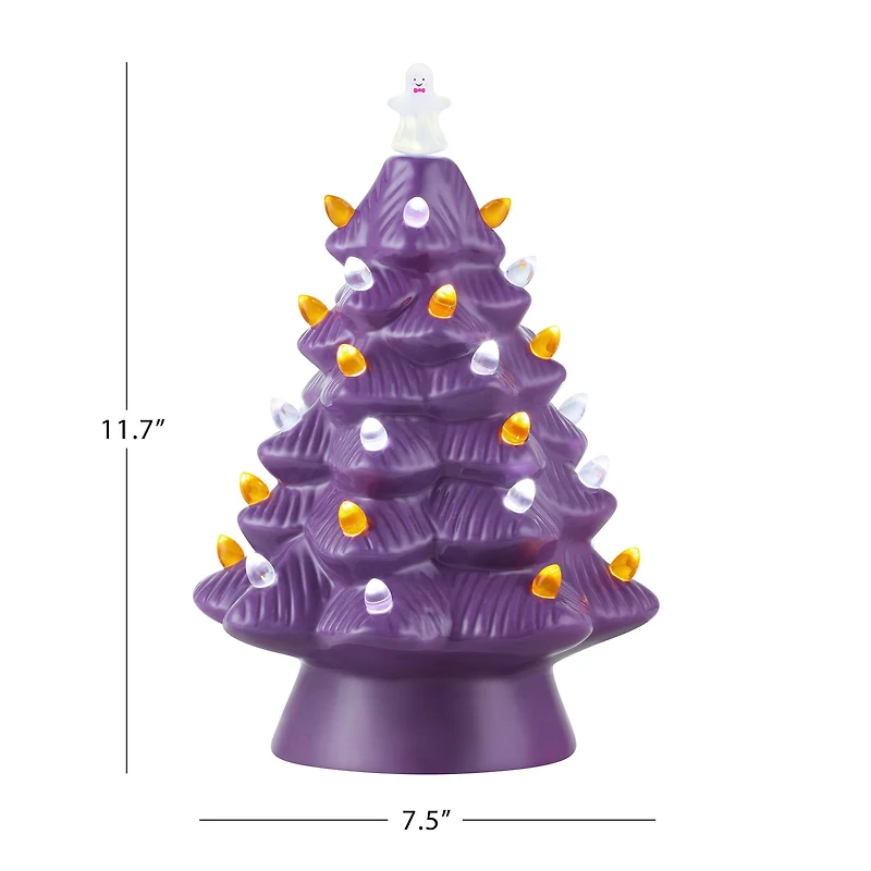 Mr. Halloween 11.7" Purple Ceramic Tree