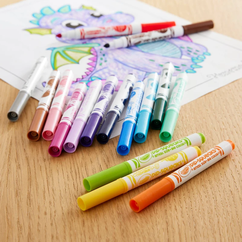 12 Packs: 16 ct. (192 total) Crayola® Pip-Squeaks™ Skinnies™ Washable Markers