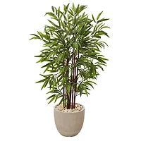 4ft. Bamboo Artificial Tree in Sandstone Planter