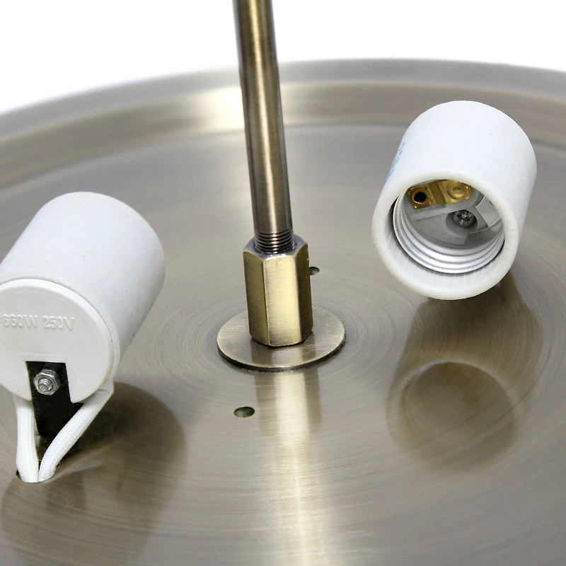 Lalia Home 13" Antique Brass Glam 2-Light Dome Flush Mount, 2ct.