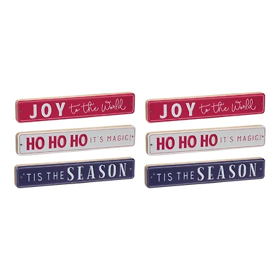 12" Ho Ho Ho Season Joy Christmas Holiday Décor Set