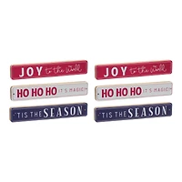12" Ho Ho Ho Season Joy Christmas Holiday Décor Set