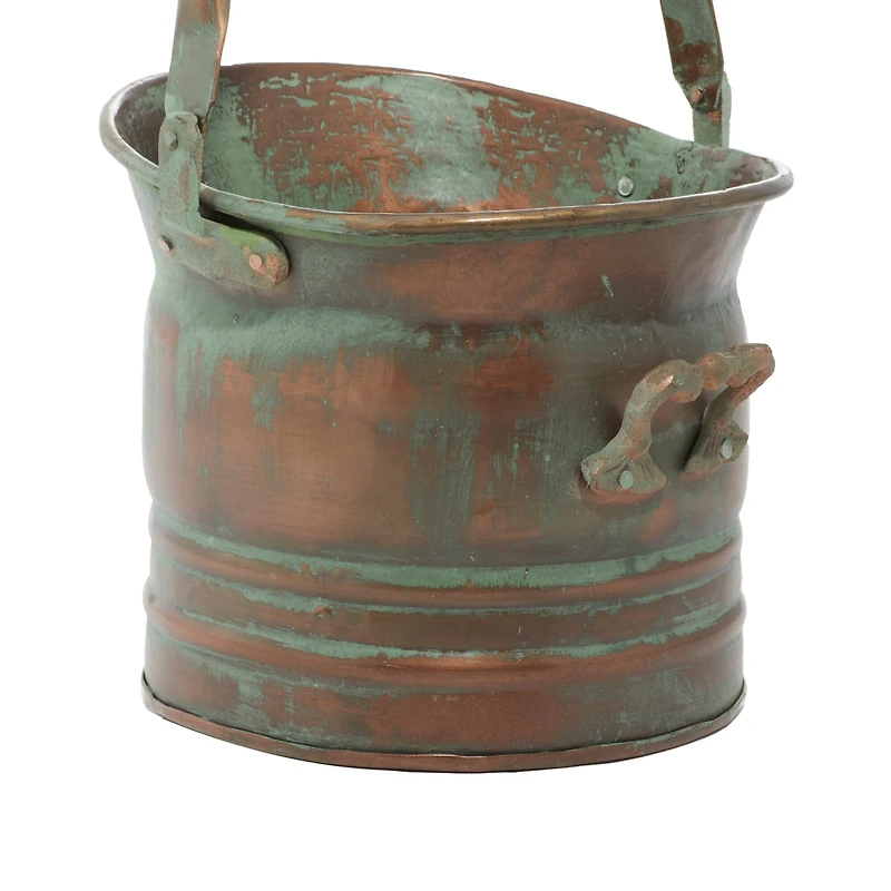 Copper Metal Rustic Planter Set