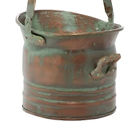 Copper Metal Rustic Planter Set