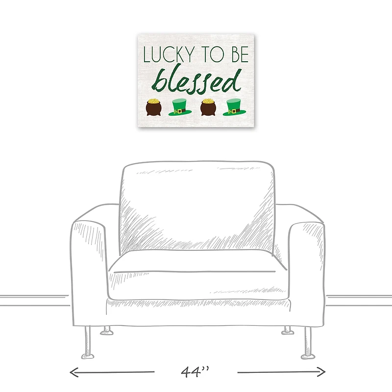 Lucky To Be Blessed 16" x 20" Canvas Wall Art