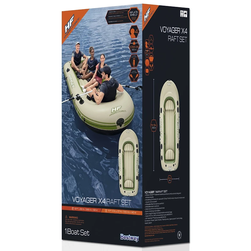 Bestway 11.5ft. Hydro-Force Treck X3 Inflatable Raft Set