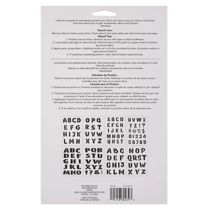 1.5" Comic Book Alphabet Stencils by Craft Smart®