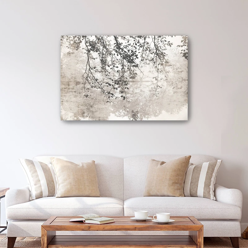 Taupe Soft Reflection Canvas Giclee
