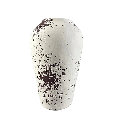 10" White & Black Speckled Ceramic Urn Vase by Ashland®