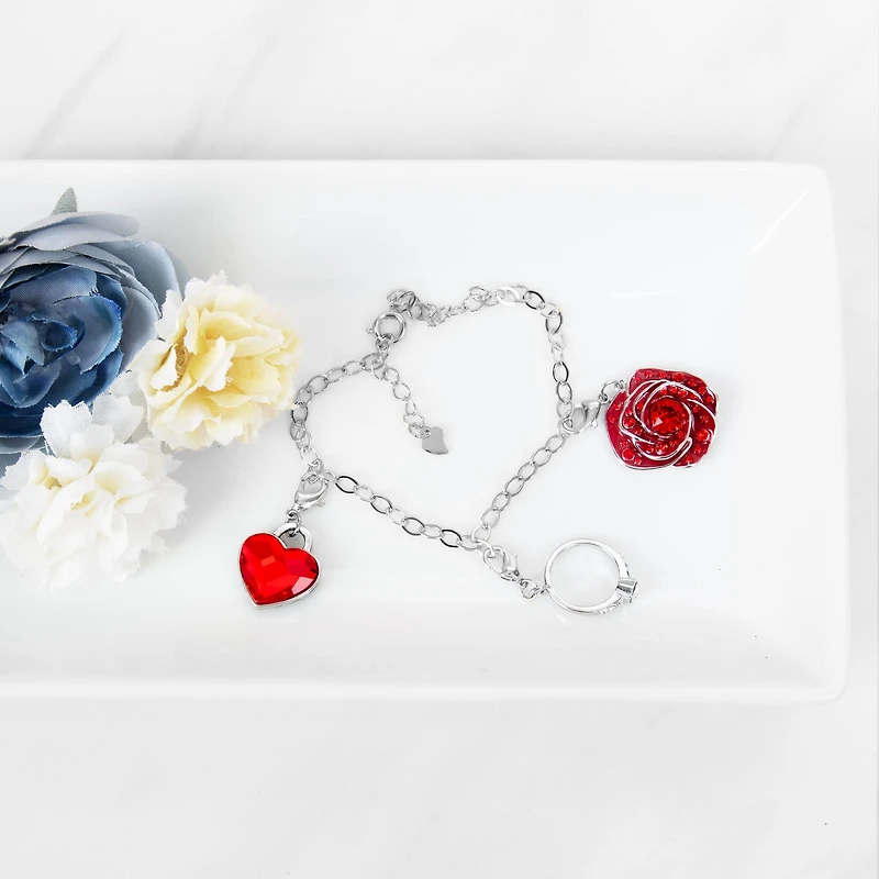 Red Austrian Crystal Rose Charm by Bead Landing™
