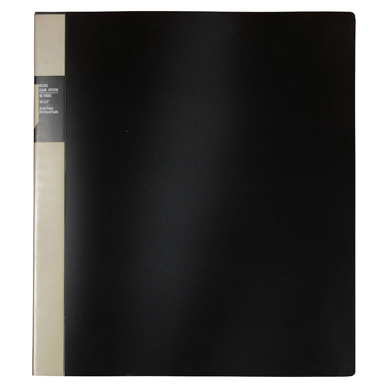 JAM Paper Black 14" x 17" Display Book with 24 Pages