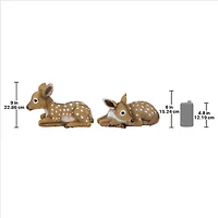 Design Toscano Darby & Hershel the Forest Fawns Baby Deer Statue Set