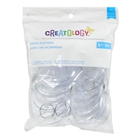 Round Clear Plastic Keychains, 16ct. by Creatology™