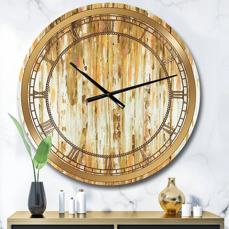 Designart the Forest I Fall Crop Glam Wall Clock