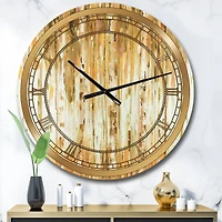 Designart the Forest I Fall Crop Glam Wall Clock