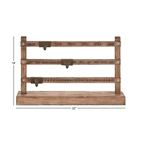 Brown Wood Farmhouse Wall Calendar, 14" x 22" x 4"