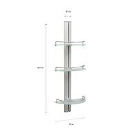 Organize It All 3-Tier Half Moon Glass Shelf