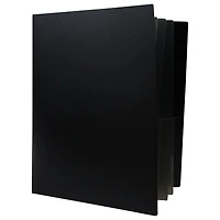 JAM Paper Black Heavy Duty Plastic 10-Pocket Folder, 3ct.
