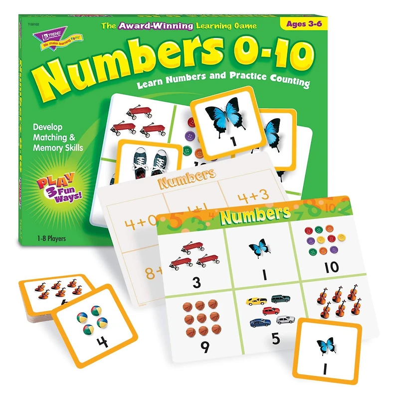 Trend Enterprises® Numbers 0-10 Match Me Games