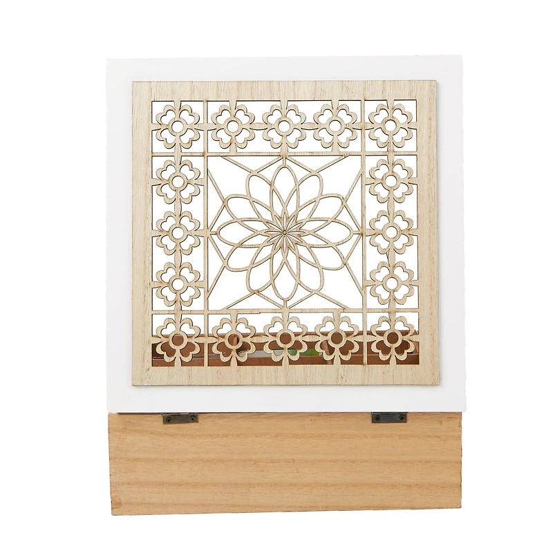 Mind Reader 9-Section Brown Tea Organizer