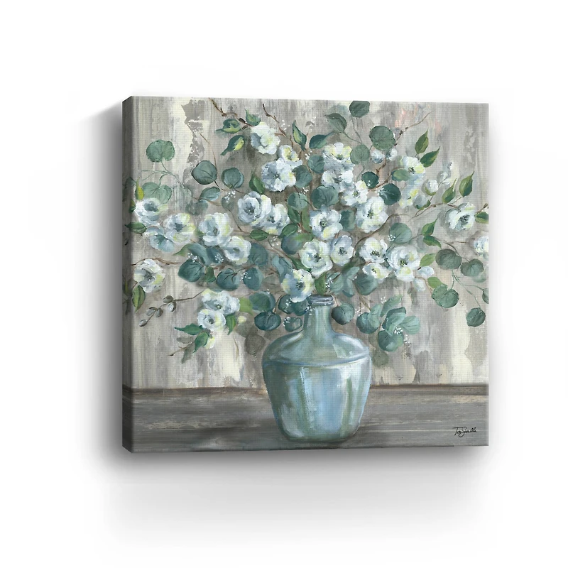Apple Blossom Jug Square Canvas Giclee