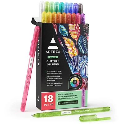 Arteza® 1mm Iridescent Super Glitter Gel Pens