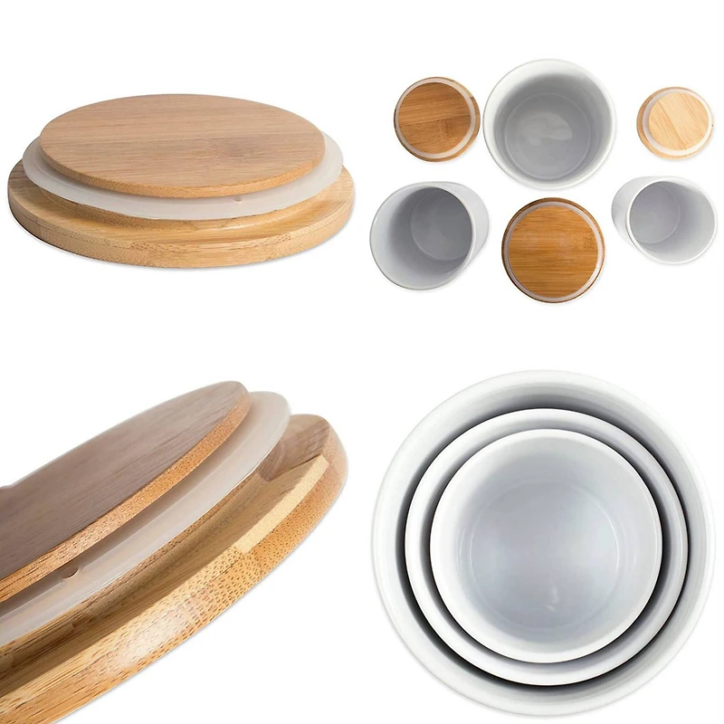 DII® White Marble Ceramic Canister Set