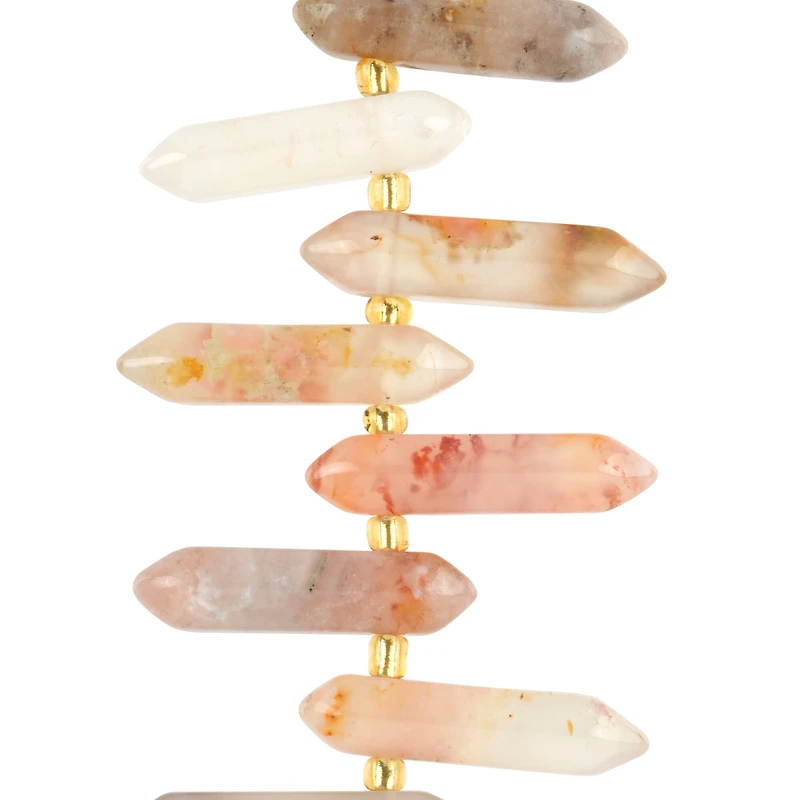 Pink Agate Spike Beads by Bead Landing™