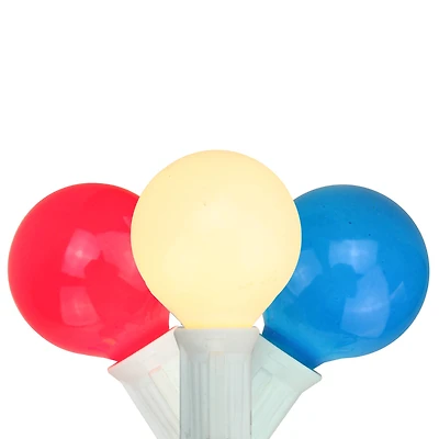 10ct. Red, White & Blue Christmas G40 Globe Lights