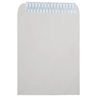 JAM Paper 12" x 15" Light Gray Kraft Open End Recycled Envelopes with Peel & Seal Closure