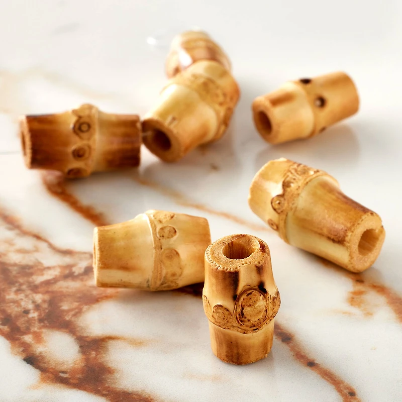 Natural Bamboo Node Tube Beads by Bead Landing™