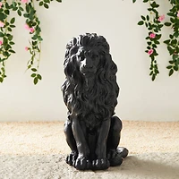 Glitzhome® 21" Black Sitting Lion Garden Statue