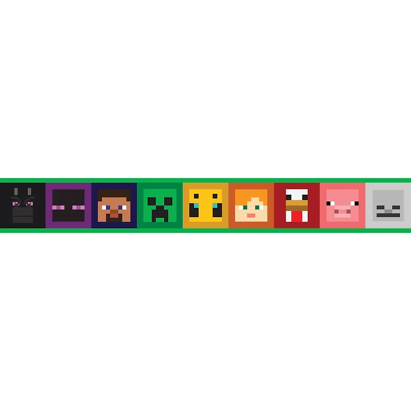 RoomMates Minecraft Iconic Faces Peel & Stick Wallpaper Border