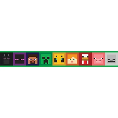 RoomMates Minecraft Iconic Faces Peel & Stick Wallpaper Border