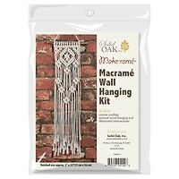Solid Oak Make-Rame™ Lacy Diamonds Macramé Mini Wall Hanging Kit