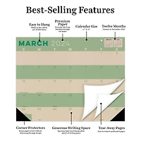 TF Publishing 2024 Kraft Medium Desk Pad Monthly Blotter Calendar