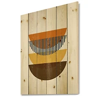 Designart - Abstract Geometric Moon In Earth Tones