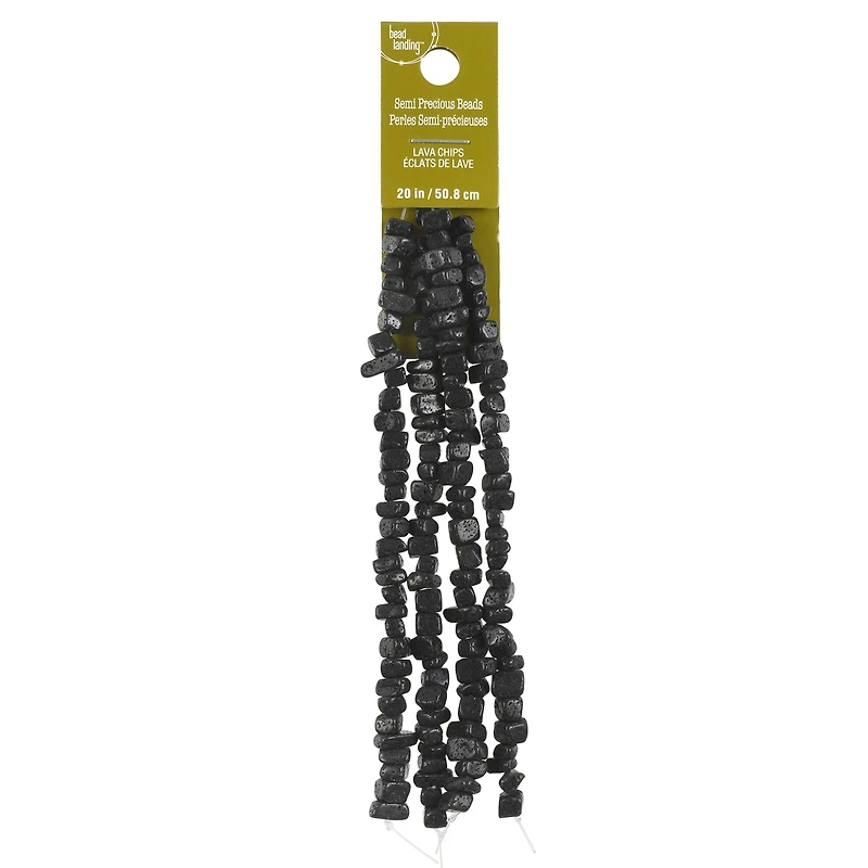 Black Lava Chip Beads by Bead Landing™, 10mm