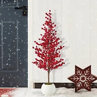 Glitzhome® 41"H Chirstmas Berry Porch Tree
