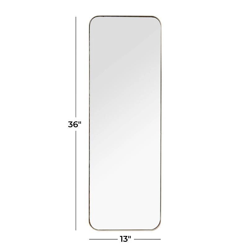 Gold Iron Contemporary Wall Mirror, 13" x 13" x 2"