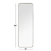 Gold Iron Contemporary Wall Mirror, 13" x 13" x 2"