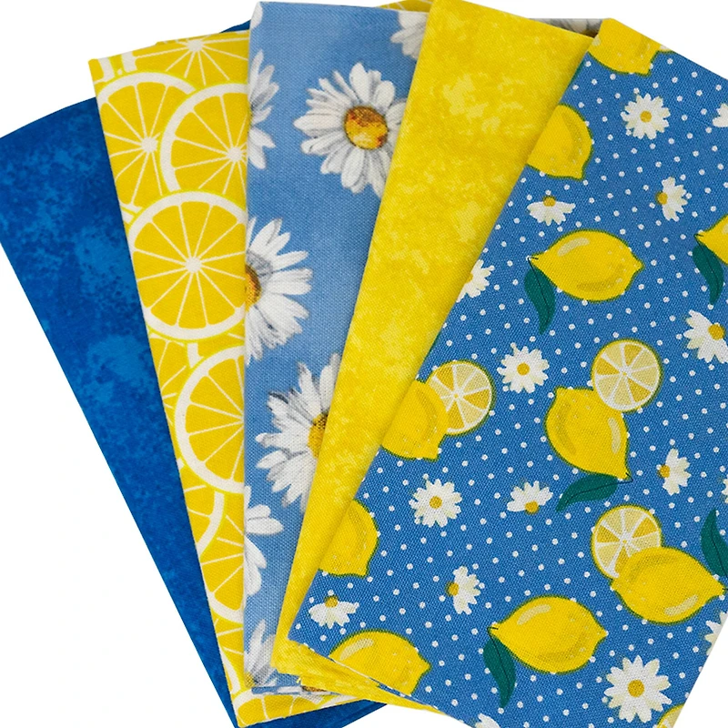 SINGER Lemon Floral Cotton Fabric Bundle