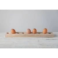 Hello Honey® 18.5" Mango Wood 8 Hole Egg Board